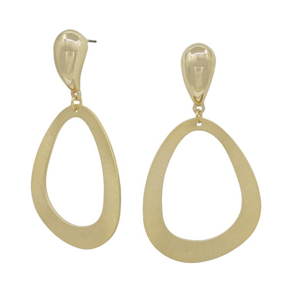 TEARDROP POST GEOMETRIC  SHAPE EARRING