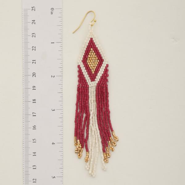 SEED BEAD DANGLE EARRING