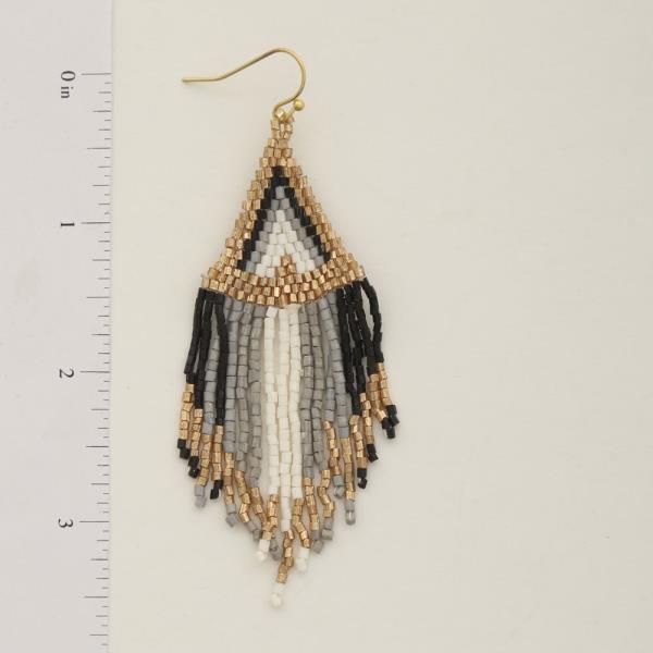 SEED BEAD DANGLE EARRING