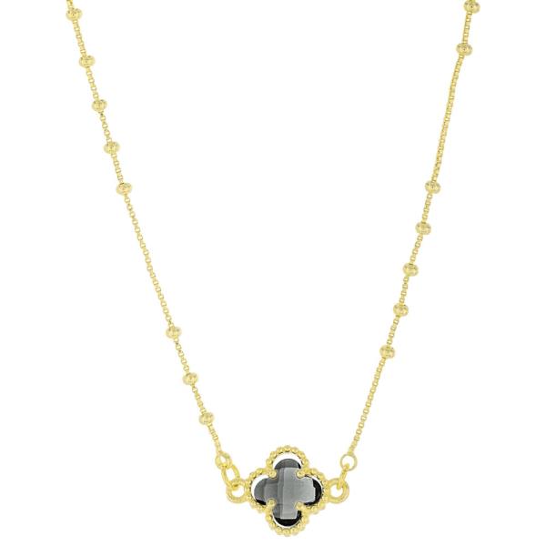 CLOVER CHARM GOLD PLATED NECKLACE