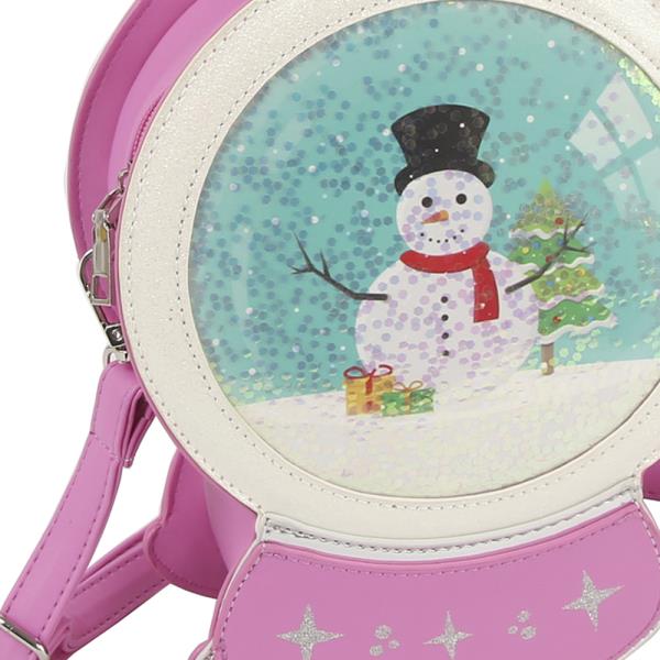 ROUND SNOWMAN GLOBE DESIGN CROSSBODY BAG