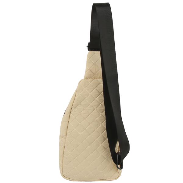 QUILTED FASHION ZIPPER SLING CROSSBODY BAG