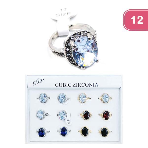 CUBIC ZIRCONIA RING (12 UNITS)