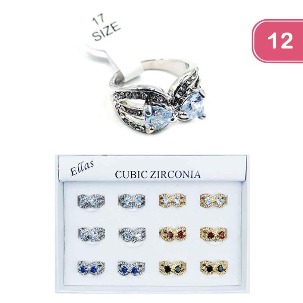 CUBIC ZIRCONIA RING (12 UNITS)