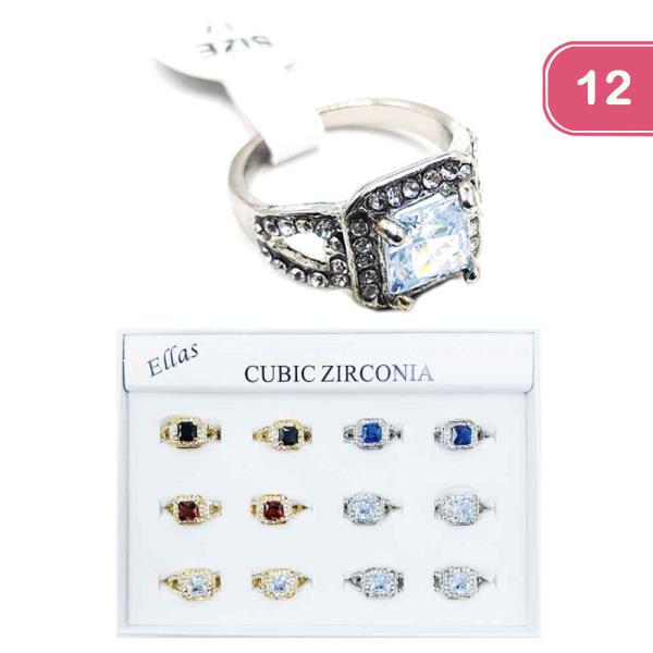 CUBIC ZIRCONIA RING (12 UNITS)