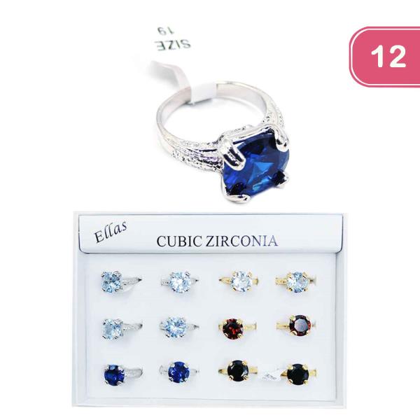 CUBIC ZIRCONIA RING (12 UNITS)