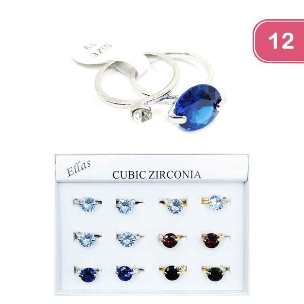 CUBIC ZIRCONIA RING (12 UNITS)