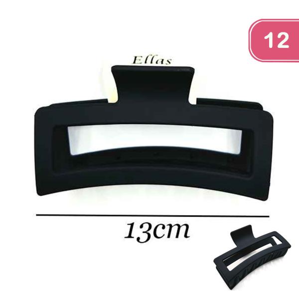 MATTE HAIR CLAW CLIP (12 UNITS)