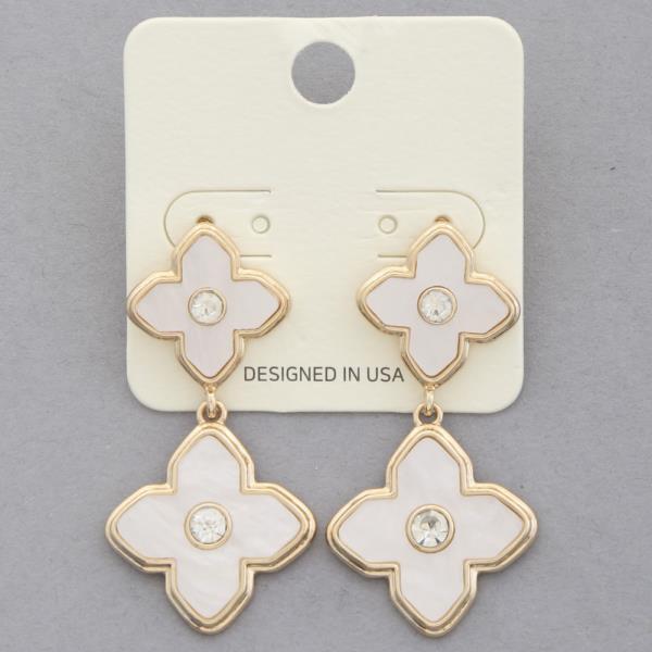 DOUBLE CLOVER DANGLE EARRING