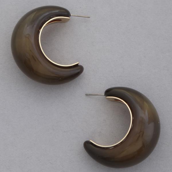 PUFFY OPEN CIRLCE EARRING