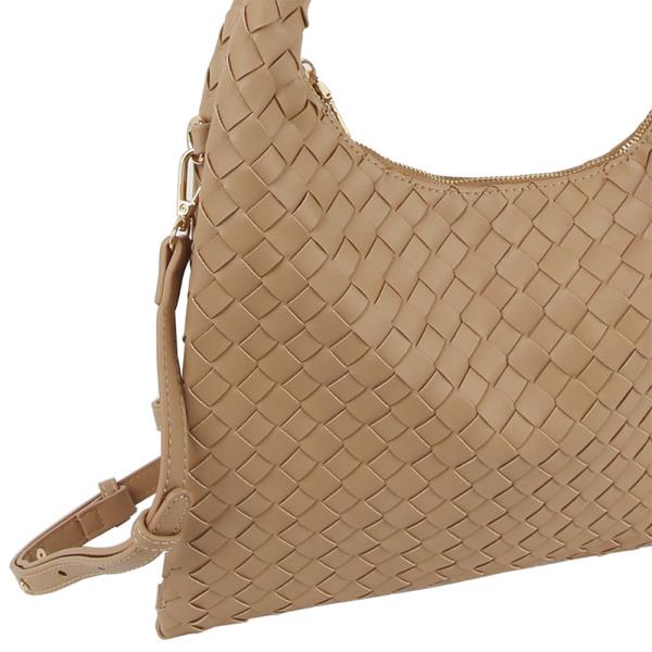 SMOOTH WOVEN SHOULDER CROSSBODY BAG