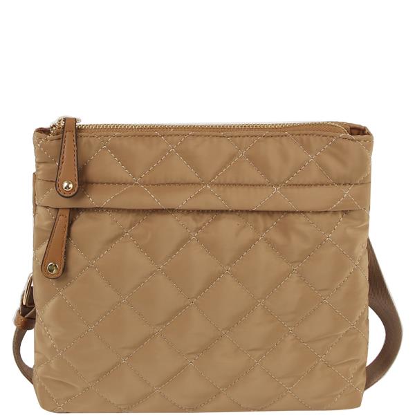 QUILTED ZIPPER CROSSBODY BAG