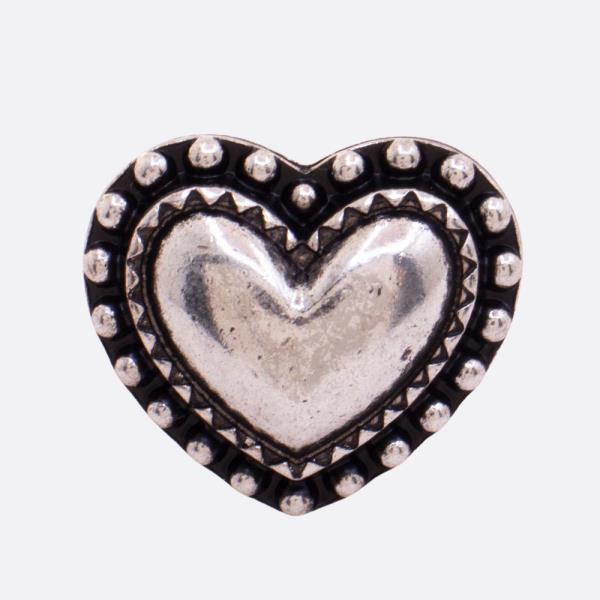 WESTERN STYLE HEART METAL ADJUSTABLE RING