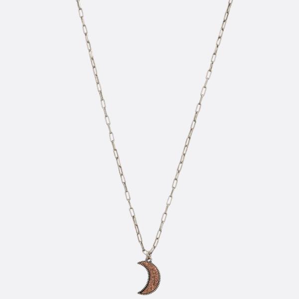 WESTERN STYLE MOON PENDANT METAL NECKLACE