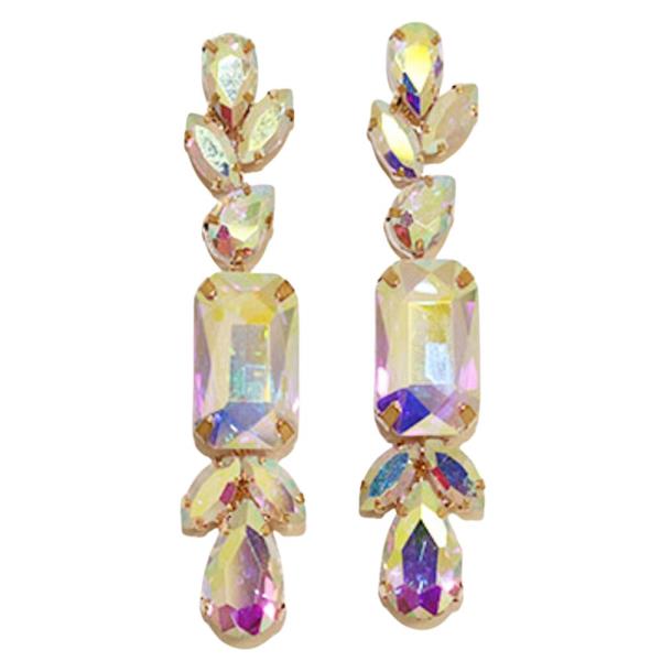 COLOR CRYSTAL STONE BRIDAL PARTY EARRING