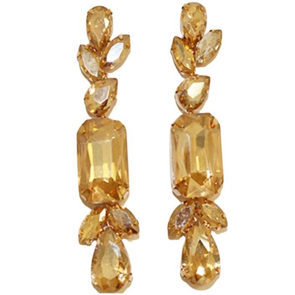 COLOR CRYSTAL STONE BRIDAL PARTY EARRING