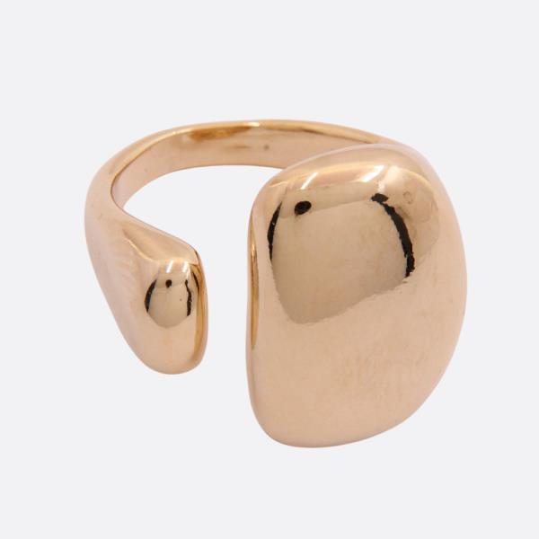 SODAJO OVAL BEAD ADJUSTABLE GOLD DIPPED RING