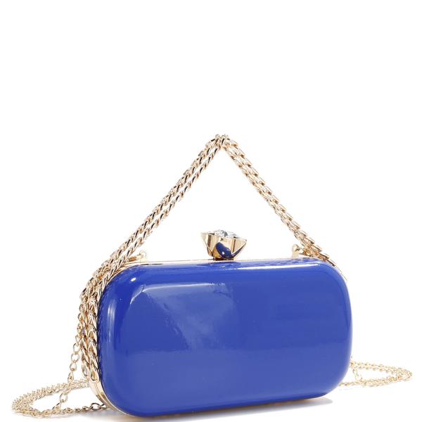 SMOOTH GLOSSY CHIC EVENING CROSSBODY BAG