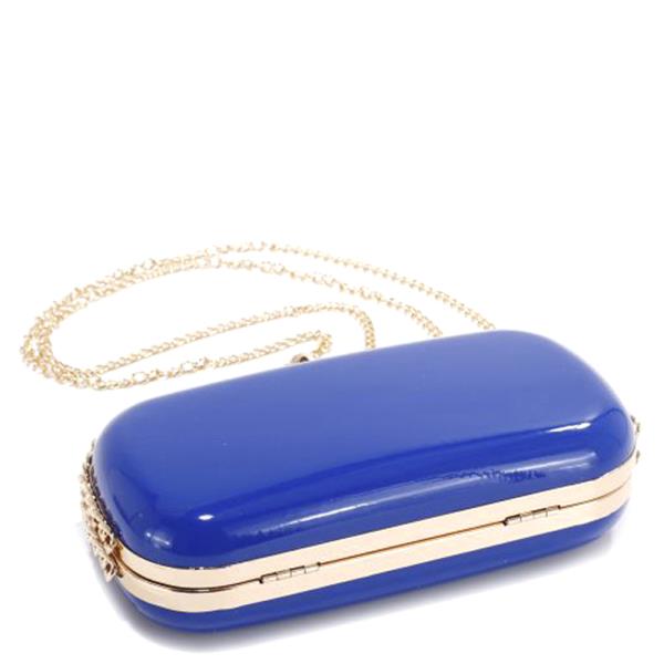 SMOOTH GLOSSY CHIC EVENING CROSSBODY BAG