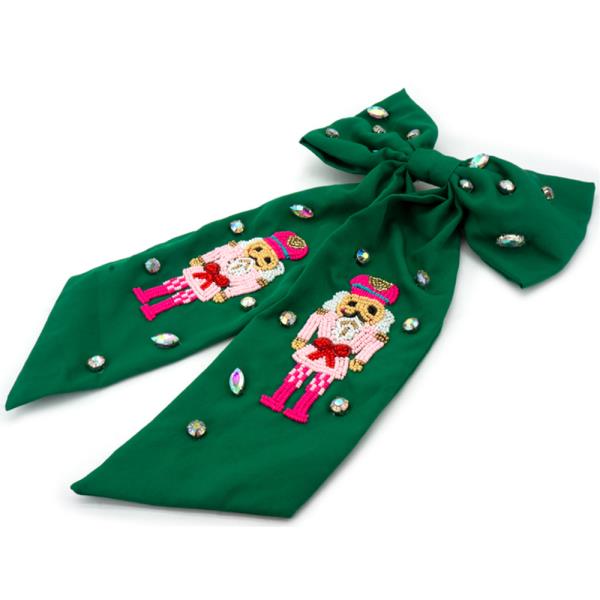 CHRISTMAS NUTCRACKER RIBBON BOW