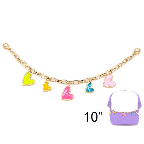 HEART CHARM HAT CHAIN