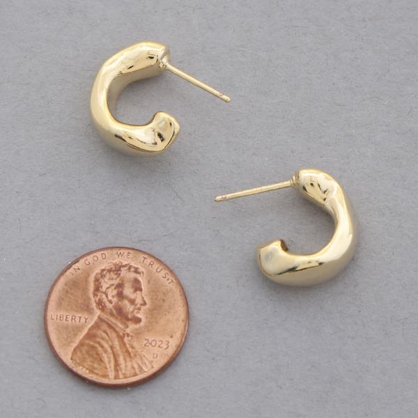 14K GOLD DIPPED OPEN CIRCLE EARRING