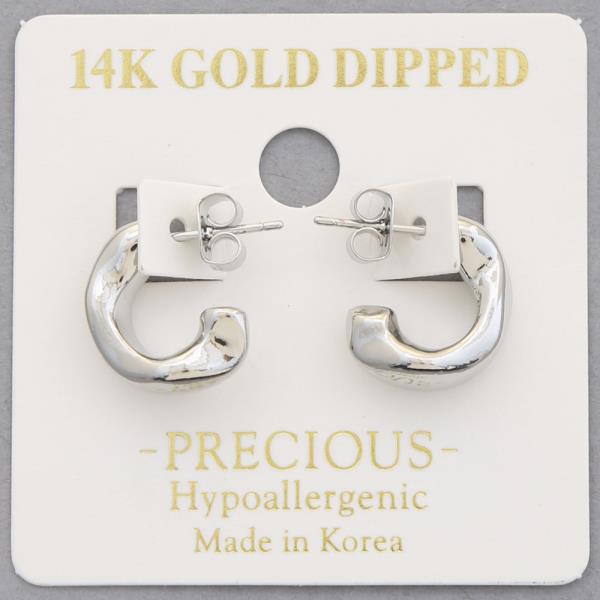 14K GOLD DIPPED OPEN CIRCLE EARRING