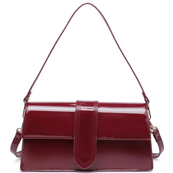 SMOOTH VIOLET PATENT CROSSBODY BAG