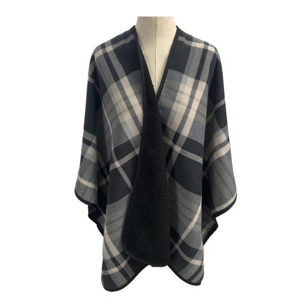 PLAID SHAWL CARDIGAN