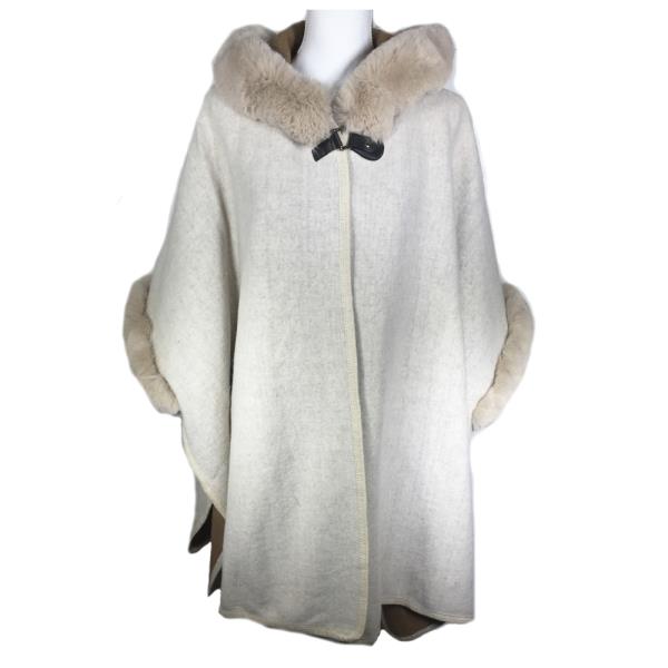 FAUX FUR NECK CAPE