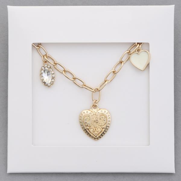 METAL HEART PENDANT NECKLACE