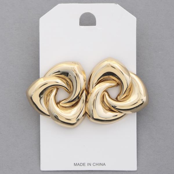 METAL KNOT POST EARRING