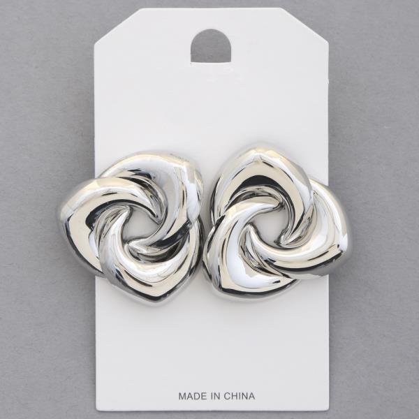 METAL KNOT POST EARRING