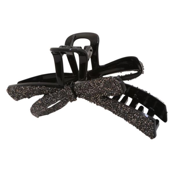 GLITTER RIBBON HAIR CLAW JAW CLIP