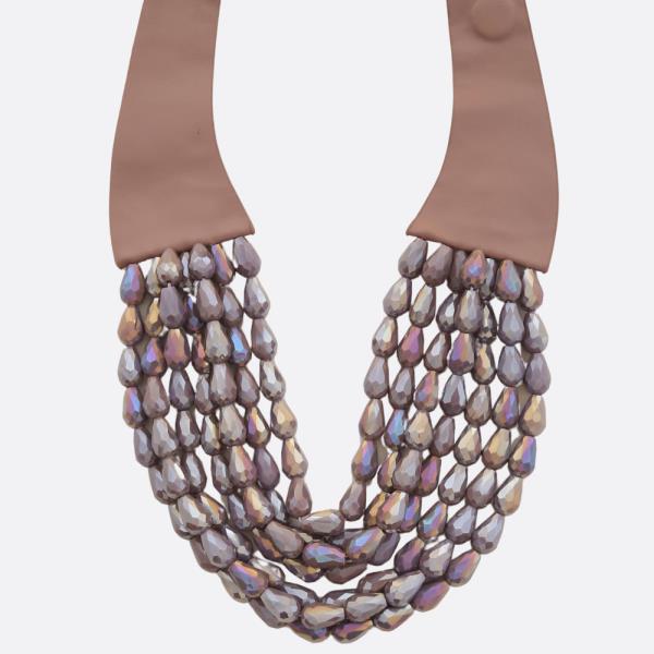 CHUNKY BEADED LAYERED MAGNETIC NECKLACE