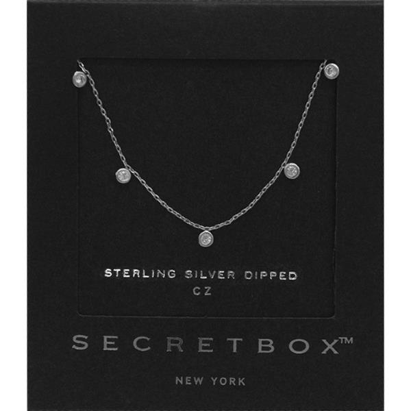 SECRET BOX 14K GOLD DIPPED CZ NECKLACE