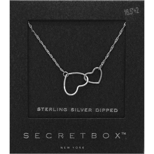 SECRET BOX 14K GOLD DIPPED HEART LINK NECKLACE