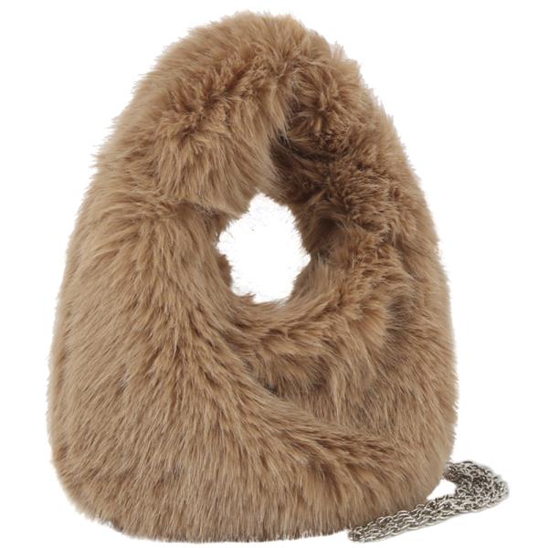 FUR SHOULDER CROSSBODY CHAIN BAG