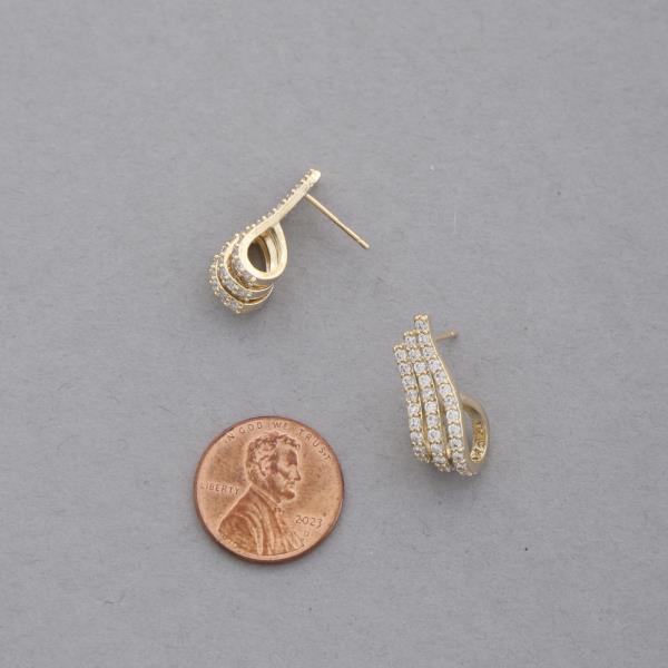 SODAJO CZ GOLD DIPPED EARRING