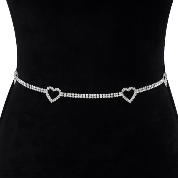 HEARTS RHINESTONE HOOK BELT