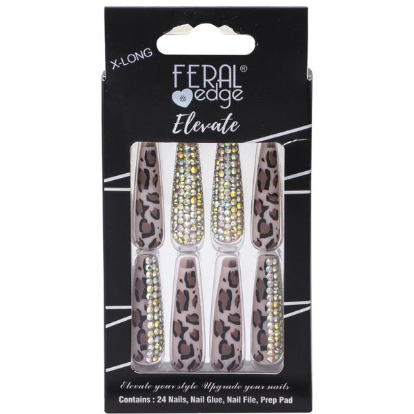 FERAL EDGE X LONG ELEVATE DESIGN18 NAIL DECORATION SET