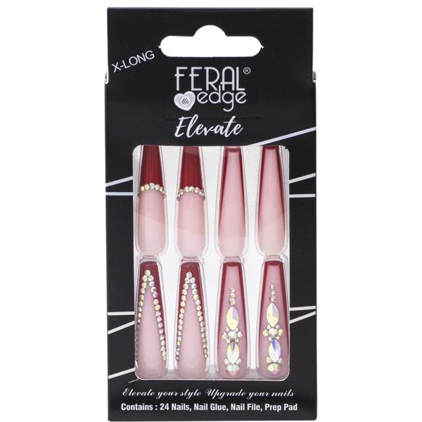 FERAL EDGE X LONG ELEVATE DESIGN15 NAIL DECORATION SET