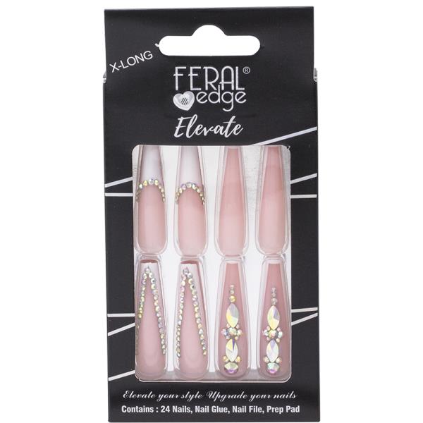 FERAL EDGE X LONG ELEVATE DESIGN12 NAIL DECORATION SET