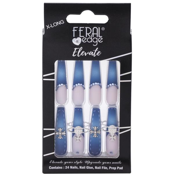 FERAL EDGE X LONG ELEVATE DESIGN10 NAIL DECORATION SET