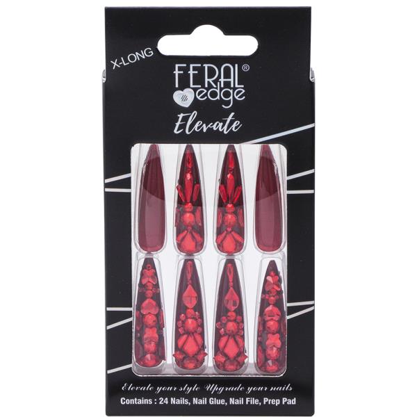 FERAL EDGE X LONG ELEVATE DESIGN2 NAIL DECORATION SET