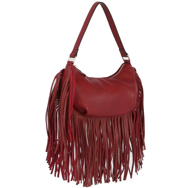 SMOOTH FRINGE SHOULDER BAG
