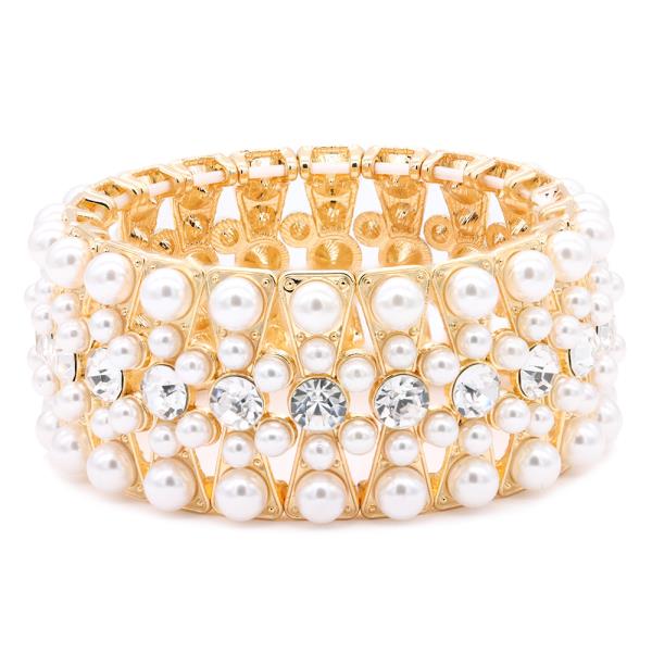 PEARL RHINESTONE BRACELET