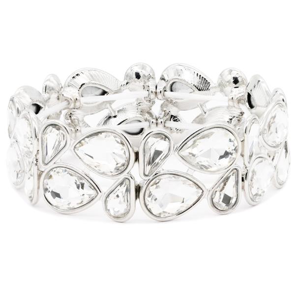 TEARDROP LINK RHINESTONE BRACELET