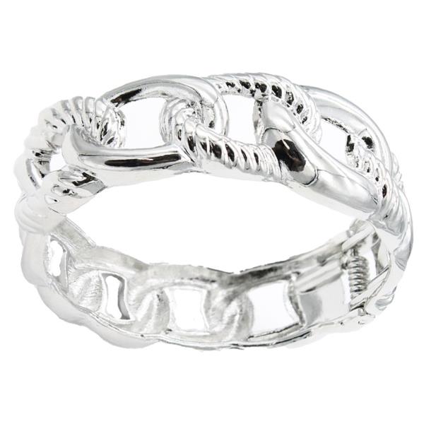 CHUNKY THICK WIDE METAL BANGLE BRACELET