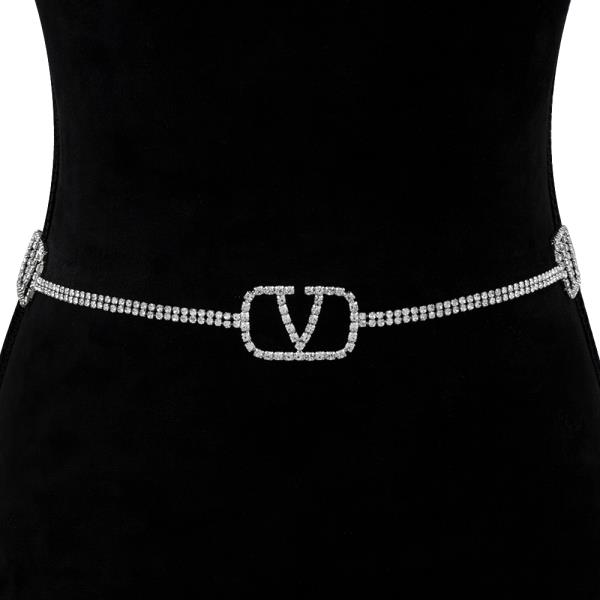 RHINESTONE V CHIC HOOK BELT